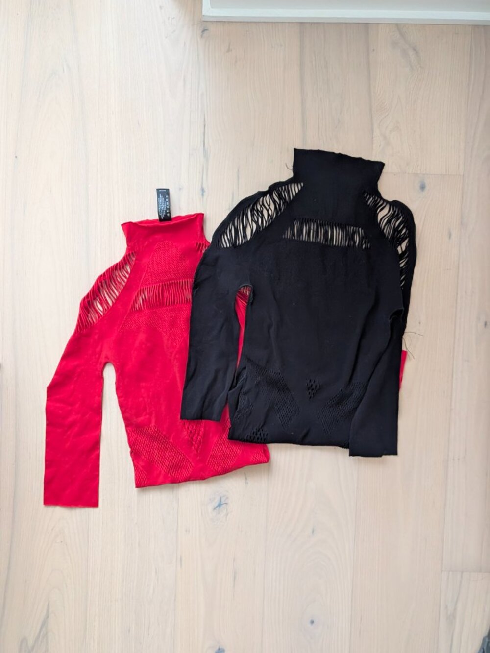 Blackmilk A-Sassy-Nation Bodysuit Size Small Both Red and Black: 2 Bodysuits